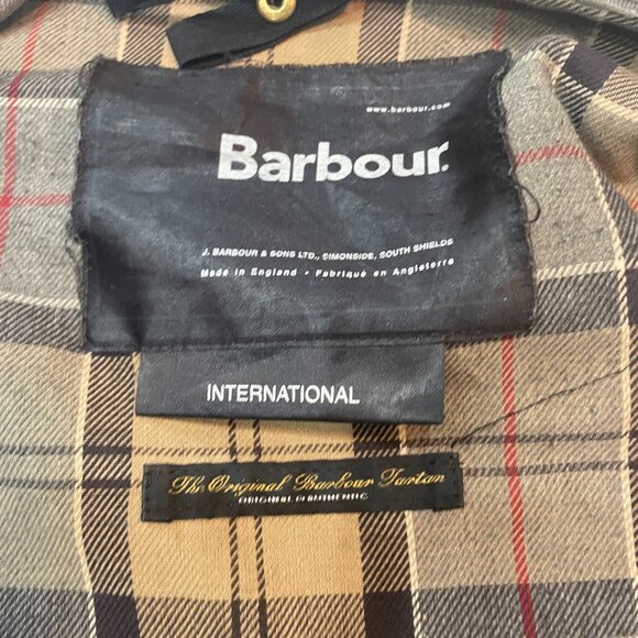 Barbour A7 International Wax Motorbike Jacket Size C44 Brown/Khaki L / XL - Picture 3 of 9